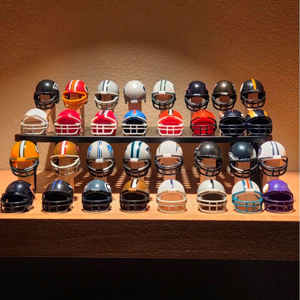 Riddell Tracker NFL 2018 Micro Gumball Helmets Full Set Collectible AFC NFC - Picture 5 of 6